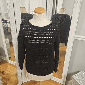 Vince Camuto Black Knit Sweater Size M